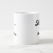 静かに… 私は執筆中 ジャンボコーヒーマグカップ (正面)