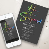 静かに…誕生日サプライズ 招待状