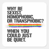 静かにTシャツを着ればいい スクエアシール (正面)