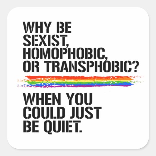 静かにTシャツを着ればいい スクエアシール (正面)