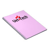 静かの獣医の技術のノートのピンク ノートブック (右側)