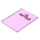 静かの獣医の技術のノートのピンク ノートブック (左側)