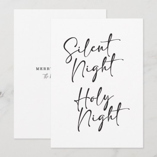 静かクリスマスカード 招待状 (正面/裏面)