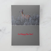 静かクリ疑問に思スマスカードキジ サンキューカード (内部)