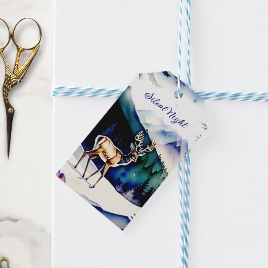 静かディアホリデイで夜 ギフトタグ
