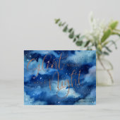 静かナイトクリスマスカード 箔シーズンポストカード (立ち正面)