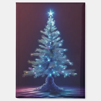 静かナイトクリスマスツリーマグネット マグネット