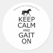 静か保で足並みオンミズーリキツネトロッター馬 ラウンドシール (正面)