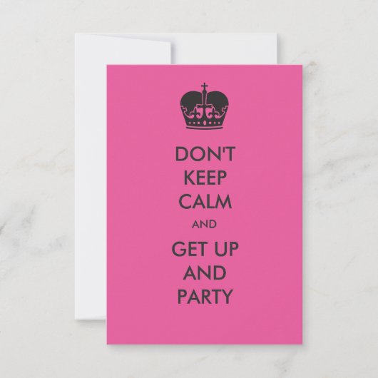 静か保にしない – 3x5誕生日パーティーの招待状 招待状 (正面)