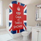 静か保にシャワーとイギリス国旗のユニオンジャックを取る シャワーカーテン (インサイチュ)