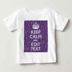 静か保にテキストを持つGlamor Mauve ベビーTシャツ