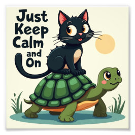 静か保に乗り続ける フォトプリント           