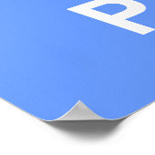 静か保に停止ボタンのアイコン青を押す ポスター (角)