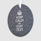 静か保に24時にテキストを入力 オーナメント (正面)