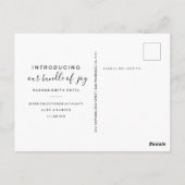 静か夜のおもしろいクリスマス誕生発表 ポストカード (裏面)