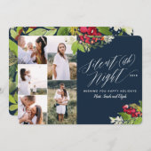 静か夜の写真数々ののホリデーカード シーズンカード (正面/裏面)