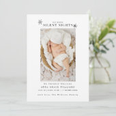 静か夜の生まれたばかりのクリスマス発表 シーズンカード (スタンド正面)