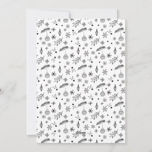 静か夜の生まれたばかりのクリスマス発表 シーズンカード (裏面)