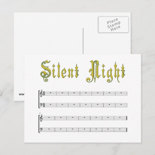 静か夜はがき ポストカード (正面/裏面)