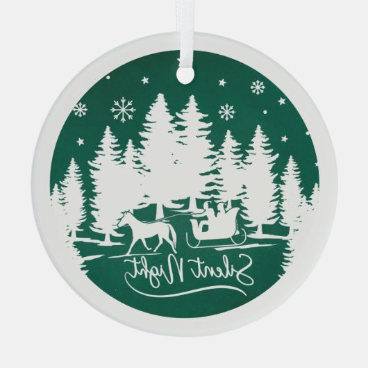 静か夜雪 ガラスオーナメント (裏面)