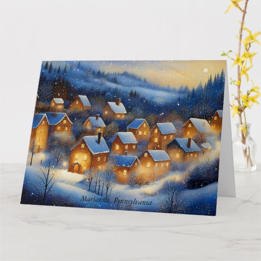 静か夜 カード (黄色い花)