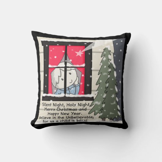 静か夜 クッション (正面)