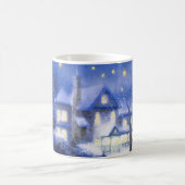 静か夜。クリスマス絵画プレゼント マグカップ (中央)