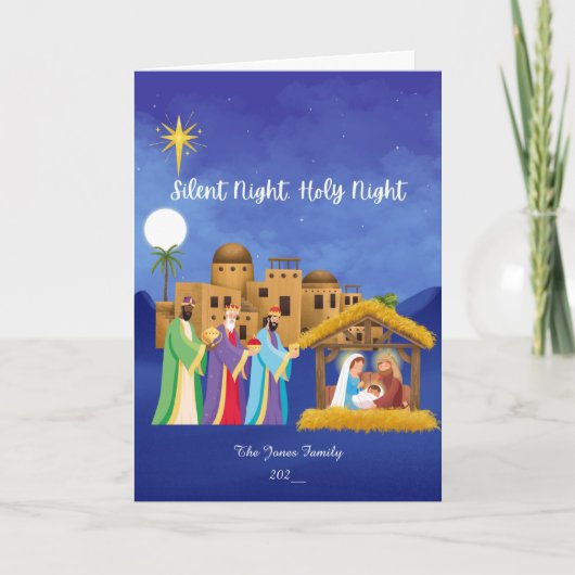 静か夜 サンキューカード (正面)