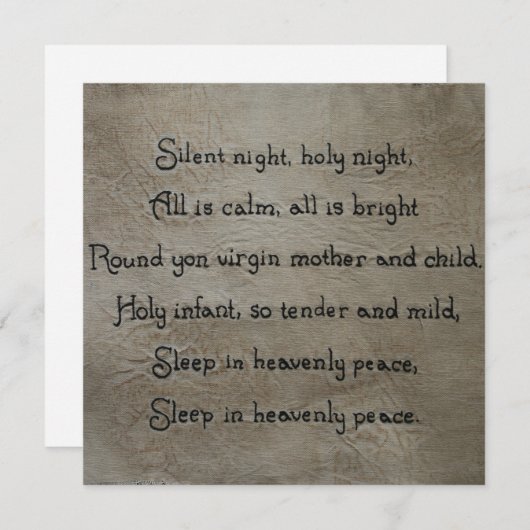 静か夜 シーズンカード (正面/裏面)