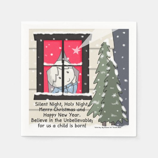 静か夜 スタンダードカクテルナプキン (正面)