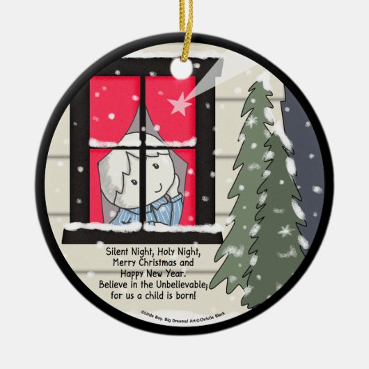 静か夜 セラミックオーナメント (正面)