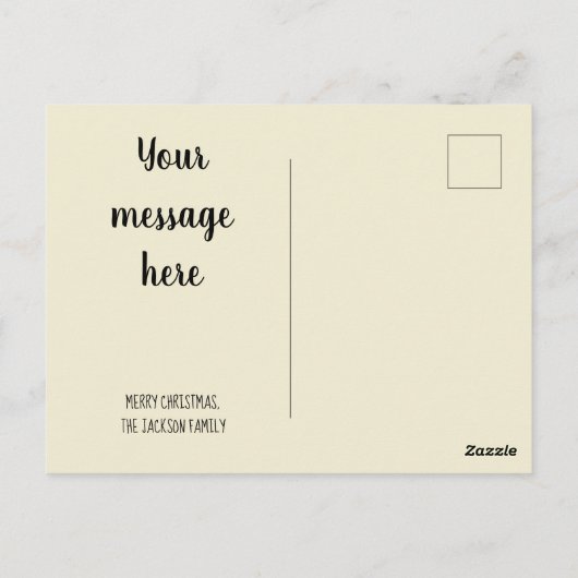 静か夜 ポストカード (裏面)