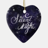 静か夜 – ロマンチックな休日の雪景色 セラミックオーナメント (右)