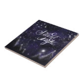 静か夜 – ロマンチックな休日の雪景色 タイル (側面)