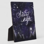 静か夜 – ロマンチックな休日の雪景色 フォトプラーク (側面)