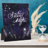 静か夜 – ロマンチックな休日の雪景色 フォトプラーク (側面)