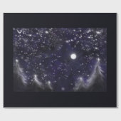 静か夜 – ロマンチックな休日の雪景色 ラッピングペーパー (フラット)