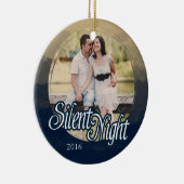 静か夜、写真、休日 セラミックオーナメント (右)