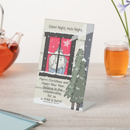 静か夜 台座サイン (インサイチュ)