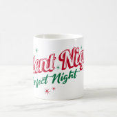 "静か夜=完璧な夜" -フェスティバルと居心地の良い コーヒーマグカップ (中央)