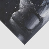 静か夜 – 美しい馬とサンタ・クリスマス 薄葉紙 (詳細)