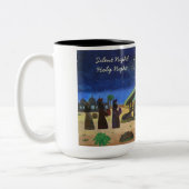 静か夜!聖なる夜のクリスマスマグ ツートーンマグカップ (左)