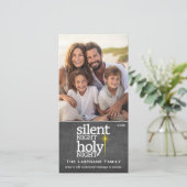 静か夜,聖なる夜 – 写真 – Chalkboard シーズンカード (スタンド正面)
