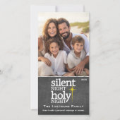 静か夜,聖なる夜 – 写真 – Chalkboard シーズンカード (正面)