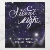 静か夜、聖なる夜 – 輝く雪のシーン ワインラベル (シングルラベル)