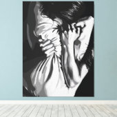 静か悲鳴 – 心の混乱の表れ キャンバスプリント (インサイチュ (ウッドフロア))