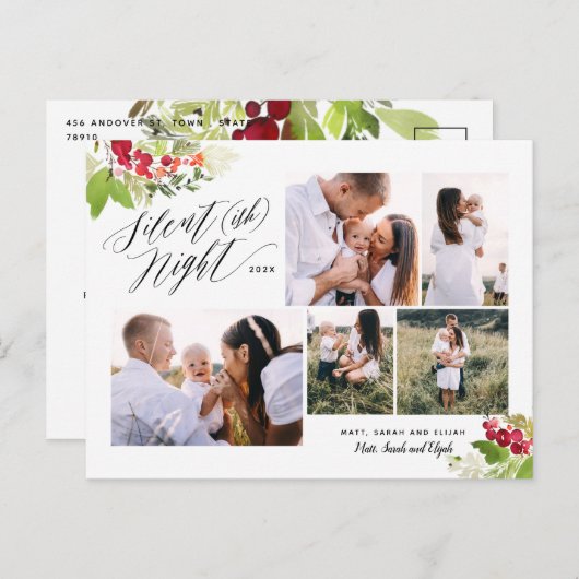 静か数々の赤緑おもしろい色 シーズンポストカード (正面/裏面)