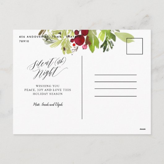 静か数々の赤緑おもしろい色 シーズンポストカード (裏面)