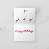 静か疑問に思休日あいさつカード（鳥）ショウジョウコウカンチョウ サンキューカード (内部)