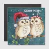 静か眠れるフクロウのナイトクリスマスペア (正面/裏面)